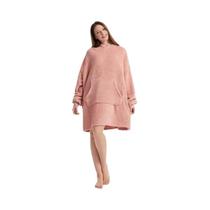 Moletom Feminino De Inverno Oversize Com Capuz Dupla Face Em Fleece E Bolsos Grandes Para Casais