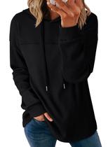 Moletom feminino de manga comprida com capuz Dokotoo Waffle Knit