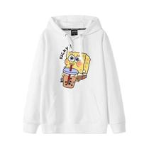 Moletom Feminino De Outono Inverno Com Estampa De Anime SpongeBob, Estilo Solto Para Casal