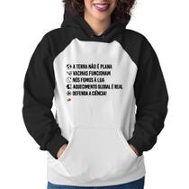 Moletom Feminino Defenda a ciência! - Foca na Moda