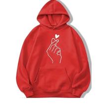 Moletom Feminino e Masculino Blusa de Frio Canguru Unissex Mão Coreana Estampado Com bolso e capuz