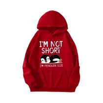 Moletom Feminino Engraçado Com Capuz De Pinguim, Quente E Casual, Estilo O-Neck, Moda Fofa