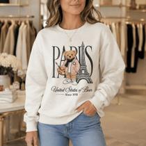 Moletom Feminino Estampa Efeito Bordado Paris - Philklen Moletom Feminino Estampa Efeito Bordado Paris - Philklen