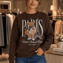 Moletom Feminino Estampa Efeito Bordado Paris - Philklen Moletom Feminino Estampa Efeito Bordado Paris - Philklen