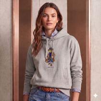 Moletom Feminino Estampado Canguru Algodão Com Capuz Casual Confortável Moletom Feminino Estampado Canguru Algodão Com Capuz Casual Confortável