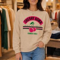Moletom Feminino Estampado Cherry Bomb Summer - Philklen