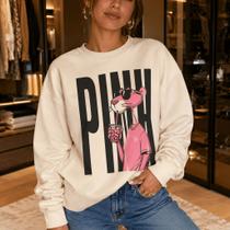 Moletom Feminino Estampado PANTERA PINK -Philklen