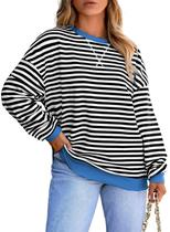 Moletom feminino Eytino plus size com gola redonda Color Block 5X