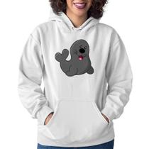 Moletom Feminino Foca Feliz - Foca na Moda