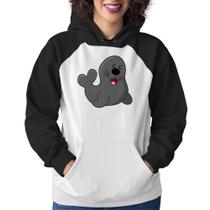 Moletom Feminino Foca Feliz - Foca na Moda Moletom Feminino Foca Feliz - Foca na Moda