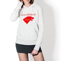 Moletom Feminino Game Of Thrones - Branco E Vermelho