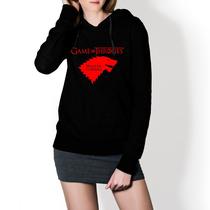 Moletom Feminino Game Of Thrones - Preto E Vermelho