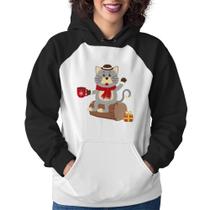Moletom Feminino Gatinho Simpático - Foca na Moda Moletom Feminino Gatinho Simpático - Foca na Moda