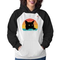 Moletom Feminino Gato Vintage Sunset - Foca na Moda