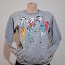 Moletom Feminino Gola Redonda Blusa de frio Cinza Street Fashion com Conforto