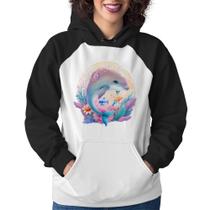 Moletom Feminino Golfinho Fofo - Foca na Moda Moletom Feminino Golfinho Fofo - Foca na Moda