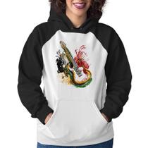 Moletom Feminino Guitarra Reggae - Foca na Moda Moletom Feminino Guitarra Reggae - Foca na Moda