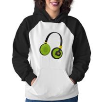 Moletom Feminino Headphone Verde - Foca na Moda