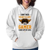 Moletom Feminino I'm a gamer, I have lots of lives - Foca na Moda