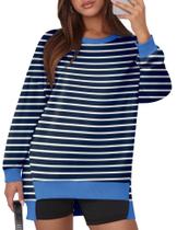 Moletom feminino Kistore, de outono, grande, com gola redonda, preto e branco Moletom feminino Kistore, de outono, grande, com gola redonda, preto e branco