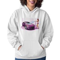 Moletom Feminino Lava Jato Carro Roxo - Foca na Moda Moletom Feminino Lava Jato Carro Roxo - Foca na Moda