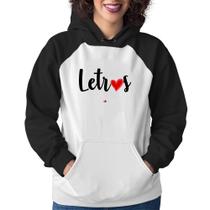 Moletom Feminino Letras por amor - Foca na Moda