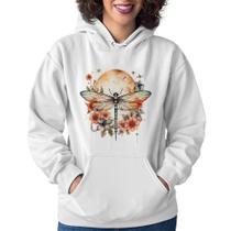 Moletom Feminino Libélula, Lua e Flores - Foca na Moda Moletom Feminino Libélula, Lua e Flores - Foca na Moda