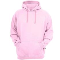 Moletom Feminino Masculino Blusa de Frio Moleton Canguru Com Capuz Unissex Liso Flanelado