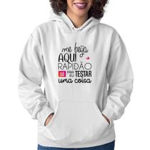 Moletom Feminino Me beija aqui rapidão - Foca na Moda