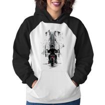 Moletom Feminino Motociclista na floresta - Foca na Moda