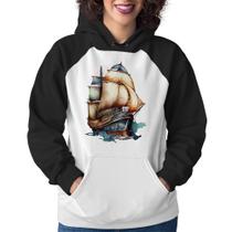 Moletom Feminino Navio Vintage - Foca na Moda