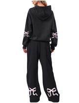 Moletom feminino Outfit Livtany de 2 peças com capuz e mistura de algodão Moletom feminino Outfit Livtany de 2 peças com capuz e mistura de algodão