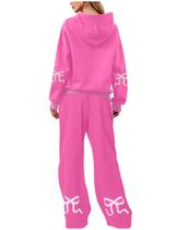 Moletom feminino Outfit Livtany de 2 peças com capuz e mistura de algodão Moletom feminino Outfit Livtany de 2 peças com capuz e mistura de algodão