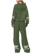 Moletom feminino Outfit Livtany de 2 peças com capuz e mistura de algodão Moletom feminino Outfit Livtany de 2 peças com capuz e mistura de algodão