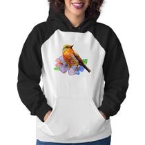 Moletom Feminino Pássaro e Flores - Foca na Moda Moletom Feminino Pássaro e Flores - Foca na Moda