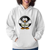 Moletom Feminino Pinguim Judô - Foca na Moda Moletom Feminino Pinguim Judô - Foca na Moda