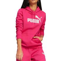 Moletom Feminino Puma Essentials Logo Hoodie Pink