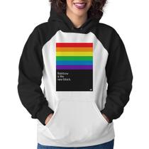 Moletom Feminino Rainbow is the new black - Foca na Moda