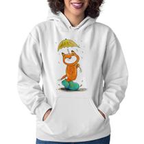 Moletom Feminino Raposa Fofinha Na Chuva - Foca na Moda