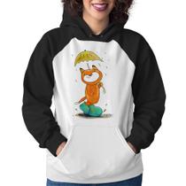 Moletom Feminino Raposa Fofinha Na Chuva - Foca na Moda Moletom Feminino Raposa Fofinha Na Chuva - Foca na Moda