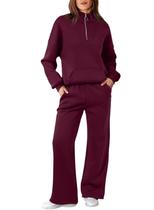 Moletom feminino Track Suits Aleumdr 2025, outono, algodão vermelho Moletom feminino Track Suits Aleumdr 2025, outono, algodão vermelho