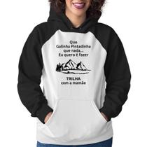 Moletom Feminino Trilha com a mamãe Trekking - Foca na Moda Moletom Feminino Trilha com a mamãe Trekking - Foca na Moda