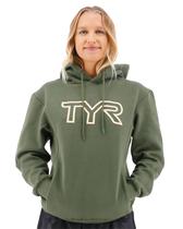 Moletom Feminino TYR Big Outline Logo Capuz em Algodão com Poliéster Reciclado e Bolso Canguru