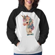 Moletom Feminino Unicórnio e Flores - Foca na Moda Moletom Feminino Unicórnio e Flores - Foca na Moda