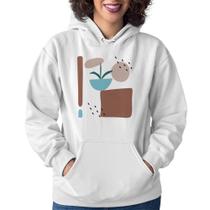 Moletom Feminino Vaso de Planta Minimalista Abstrato - Foca na Moda Moletom Feminino Vaso de Planta Minimalista Abstrato - Foca na Moda