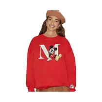 Moletom Feminino Vermelho Minnie Mickey Mouse Casual Para Feriados Unissex Pullover Y2k