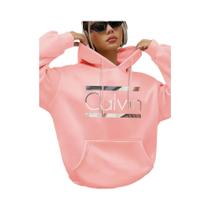 Moletom Feminino Vintage Com Estampa De Letras Calvin, Manga Longa, Bolso Canguru, Casual Moletom Feminino Vintage Com Estampa De Letras Calvin, Manga Longa, Bolso Canguru, Casual