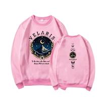 Moletom Feminino Vintage Velaris City of Starlight ACOTAR Night Court Com Estampa Gráfica