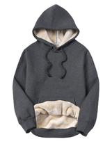 Moletom feminino Yeokou de lã Sherpa de inverno quente (cinza escuro - M)
