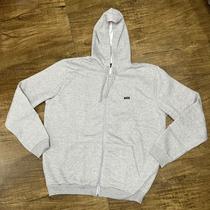 Moletom Fico Masculino Com Capuz E Zíper - Conforto Cinza